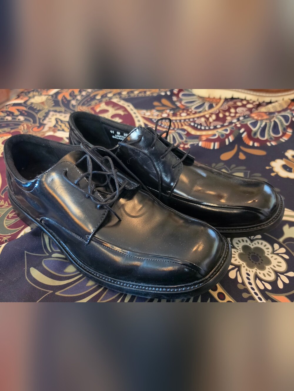 Bostonian Men's Black Leather Oxfords Lace-Up Dress Shoes Size 11
